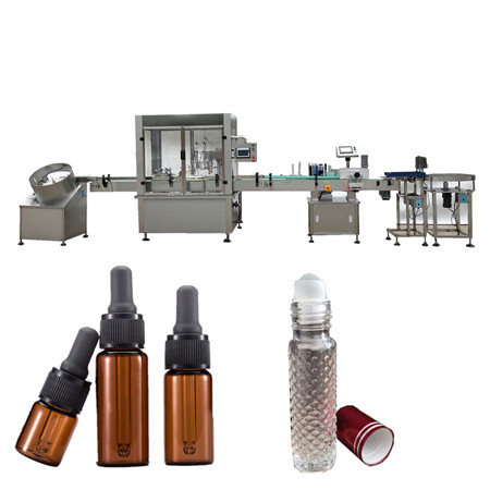 Automatický balicí stroj, uzávěr plnění lahví a etiketovací stroj