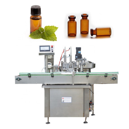 automatický stroj na etiketování lahví esenciální olej na plnění skleněných lahví uzavírací a etiketovací stroj