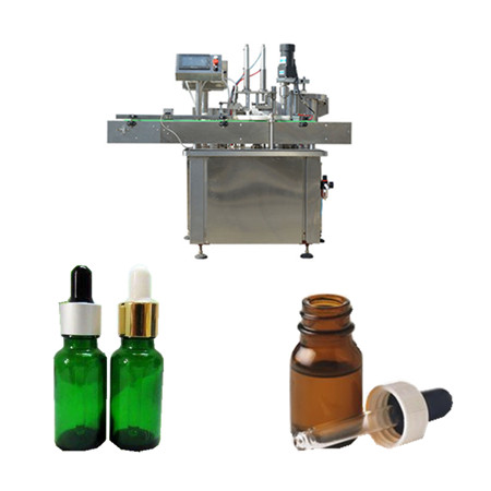 Automatické PET plastová skleněná láhev E kapalina elektrická cigareta kapalina CBD olej plnění náplň uzavírací etiketovací stroj