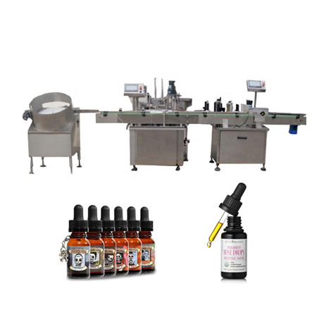 Plnicí stroj na 10 ml lahví s automatickým plněním lahví na esenciální olej a uzavíracím strojem na plnění lahví